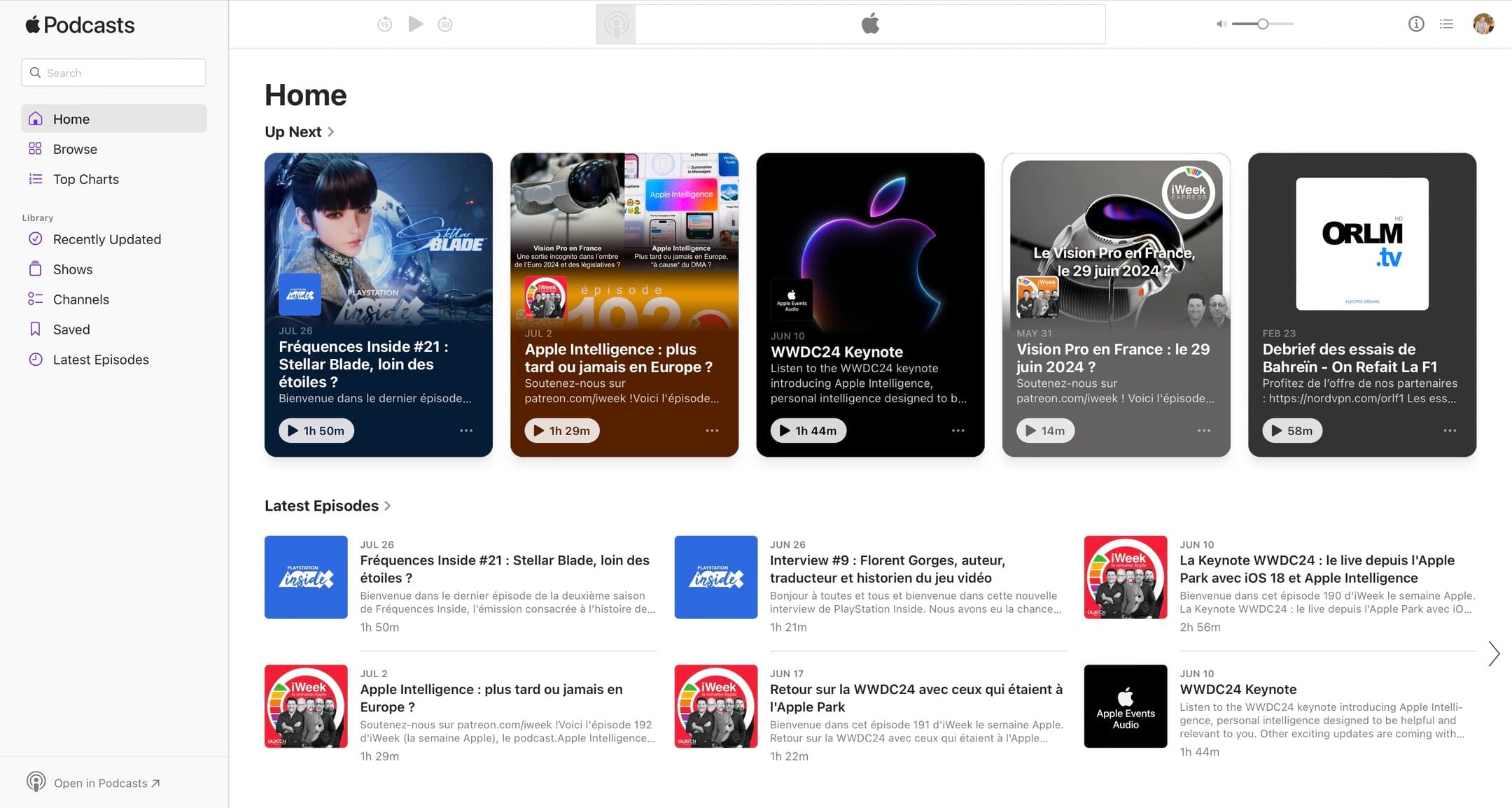 Apple podcast enfin disponible en version Web